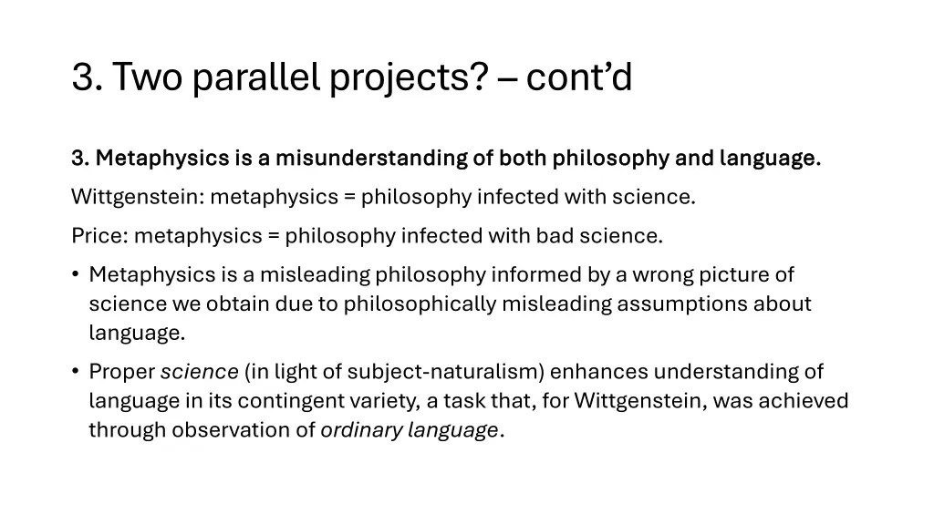 3 two parallel projects cont d 2