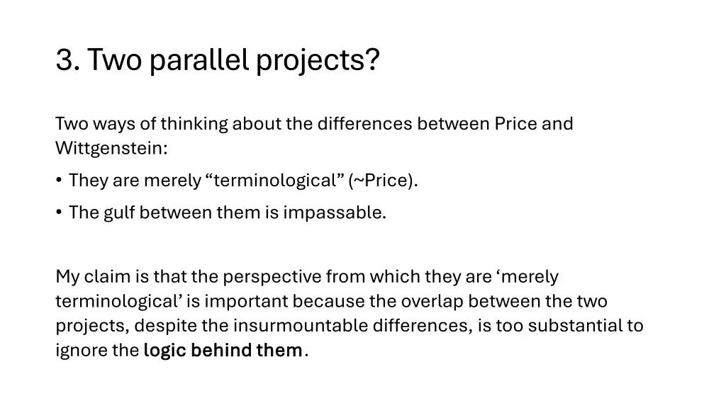 3 two parallel projects
