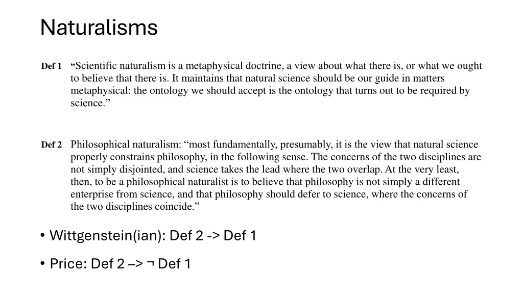 naturalisms 1