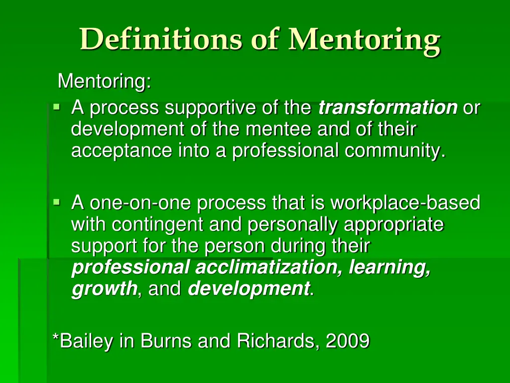 definitions of mentoring