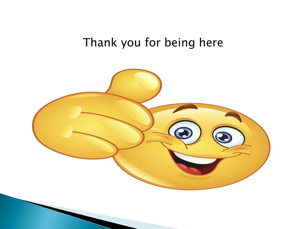 thank you for being here