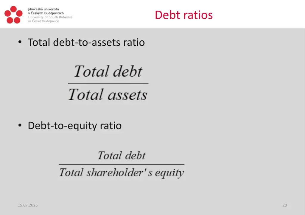 debt ratios 2