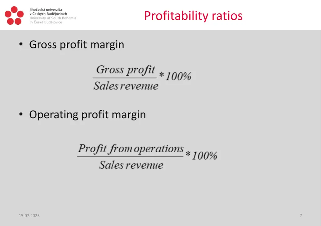 profitability ratios 1