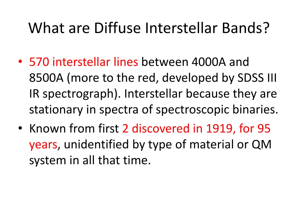 what are diffuse interstellar bands