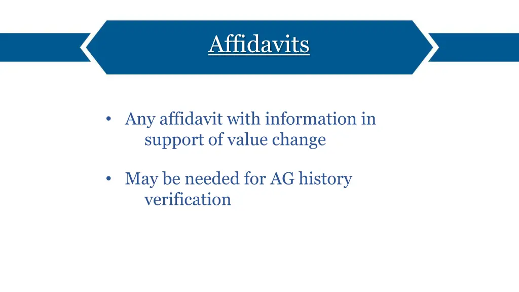 affidavits