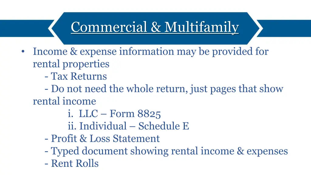 commercial multifamily
