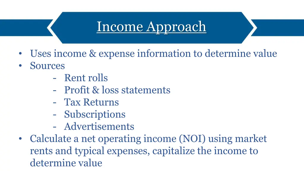income approach