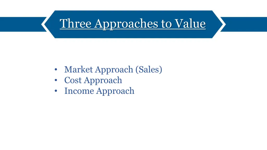 three approaches to value