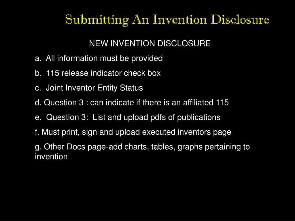 submitting an invention disclosure 1