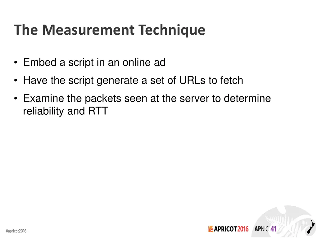 the measurement technique