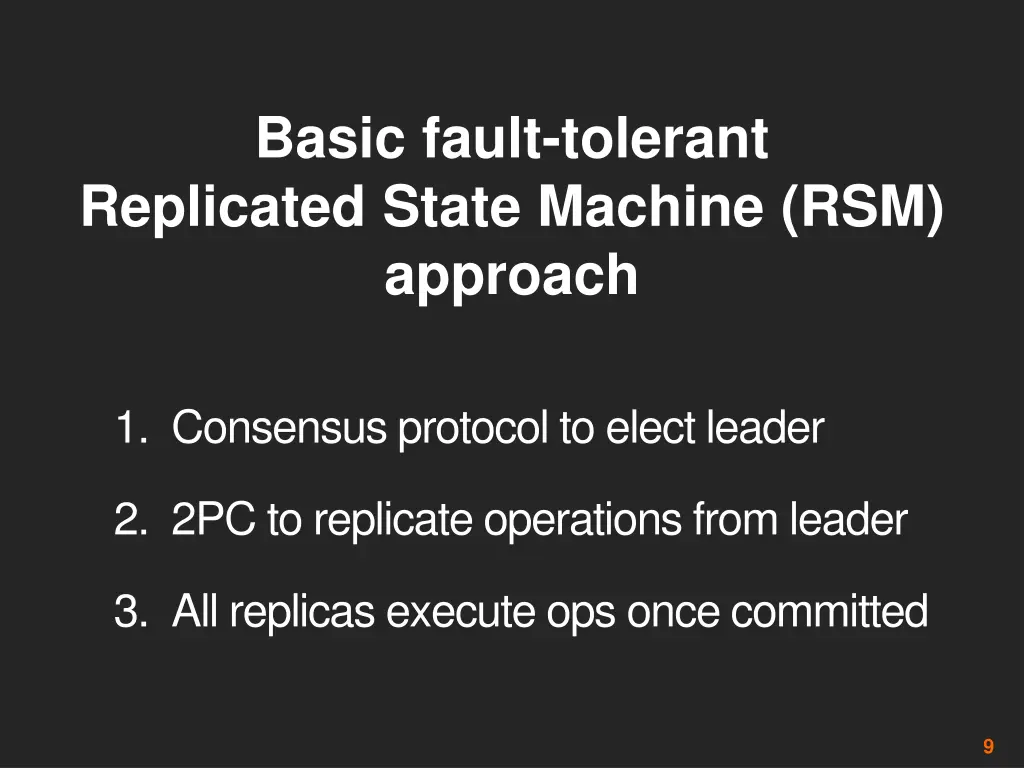 basic fault tolerant replicated state machine