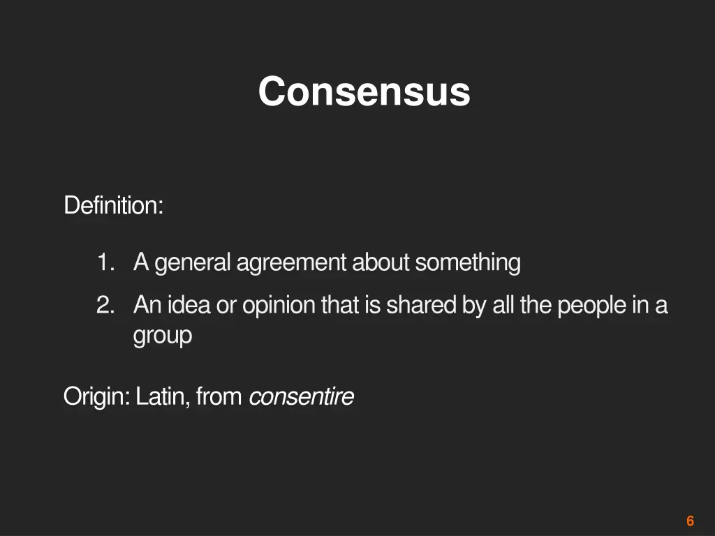 consensus 1