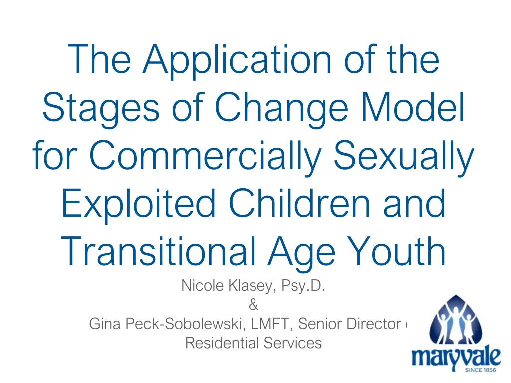 the application of the stages of change model