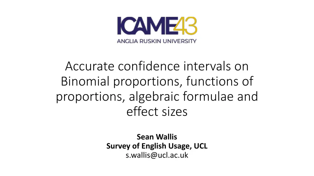 accurate confidence intervals on binomial