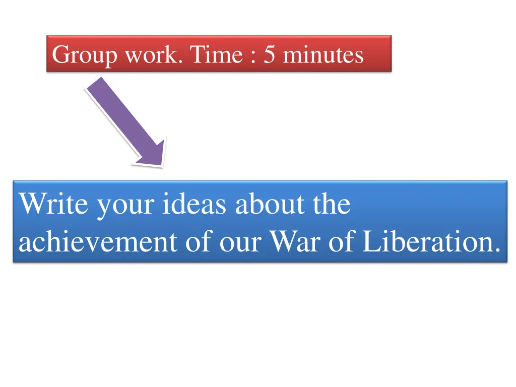 group work time 5 minutes