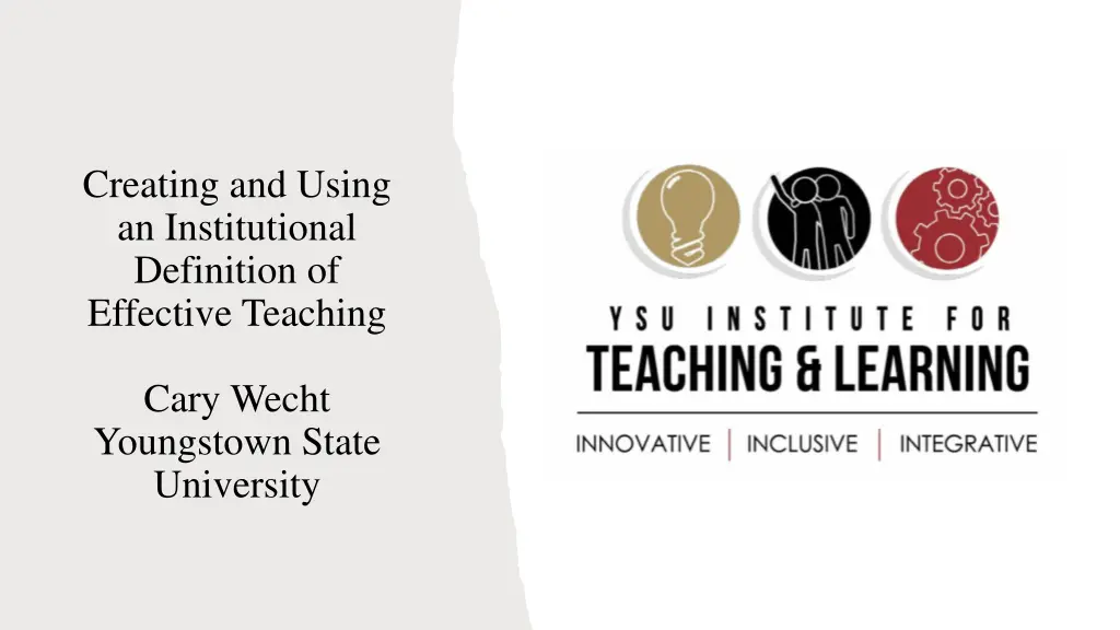 creating and using an institutional definition