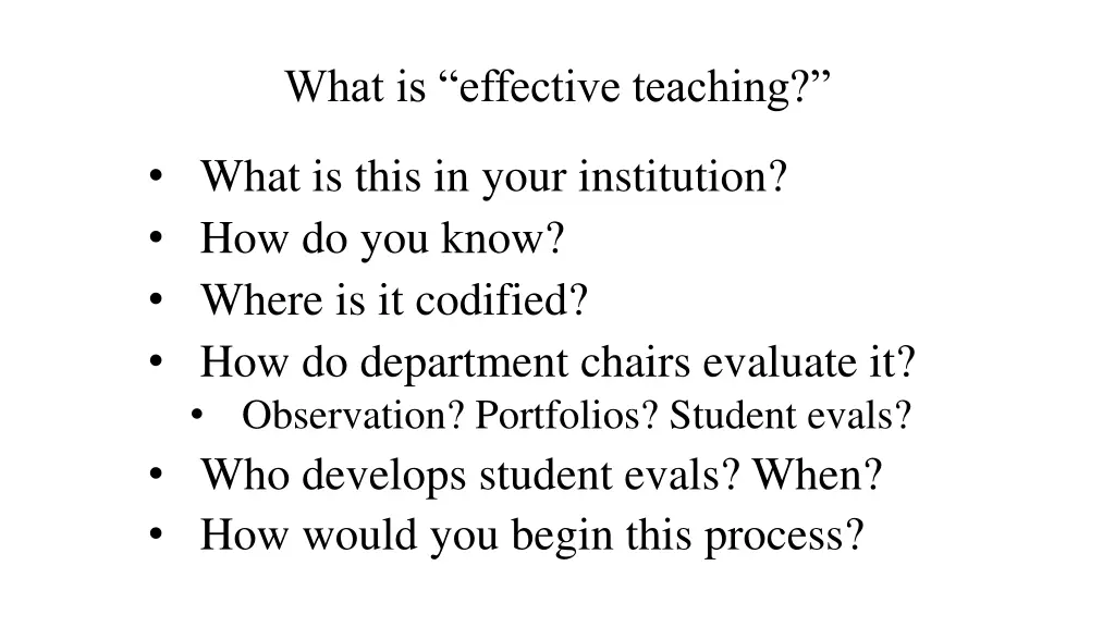 what is effective teaching