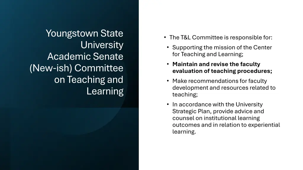 youngstown state university academic senate