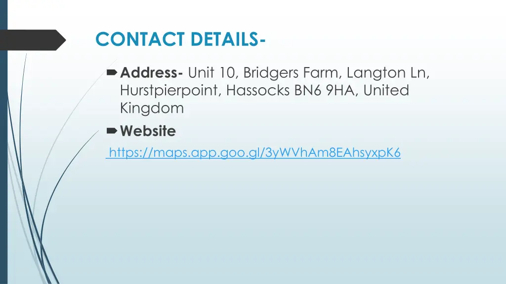 contact details