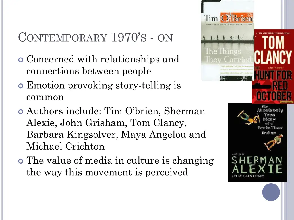 c ontemporary 1970 s on