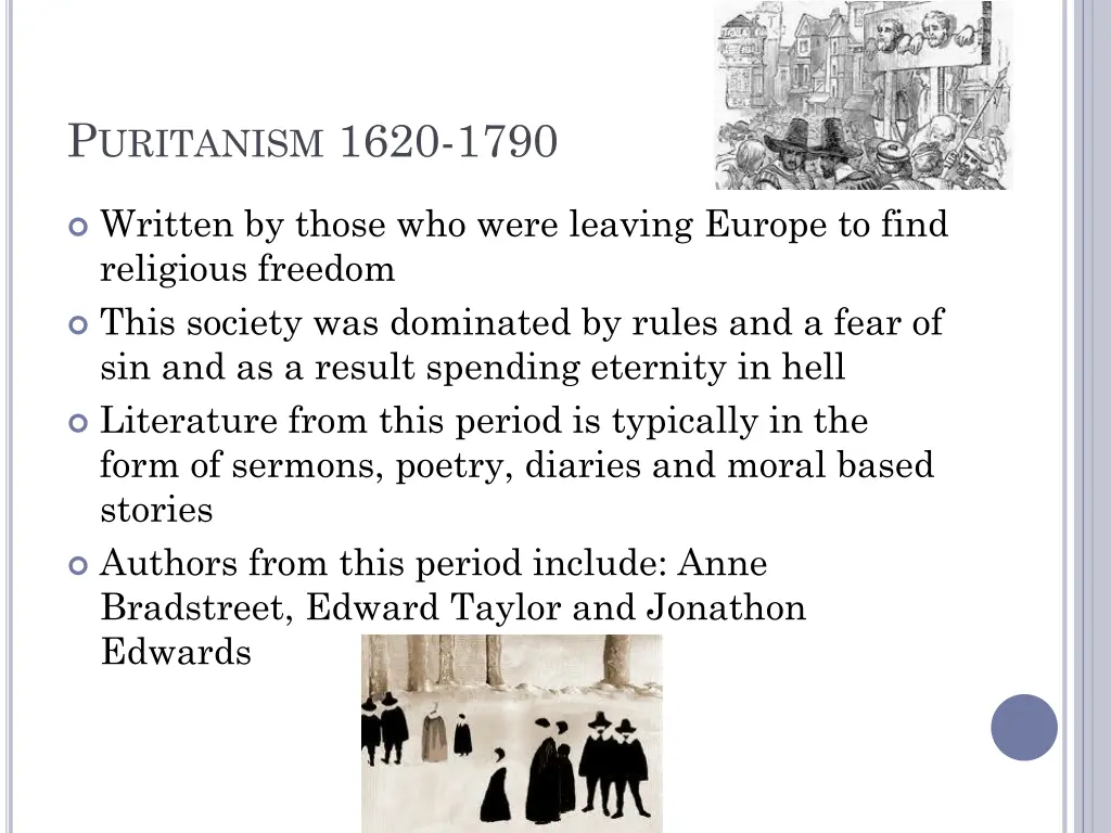 p uritanism 1620 1790