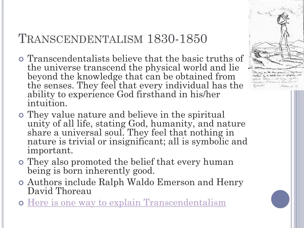 t ranscendentalism 1830 1850