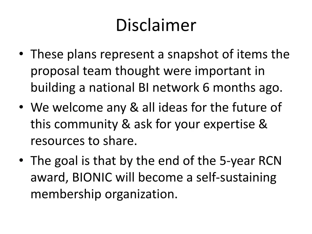 disclaimer