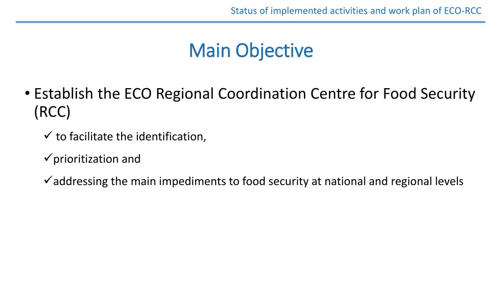 status of implemented activities and work plan 1