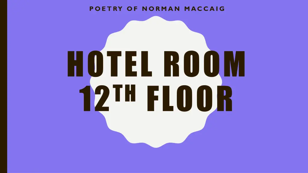 poetry of norman maccaig