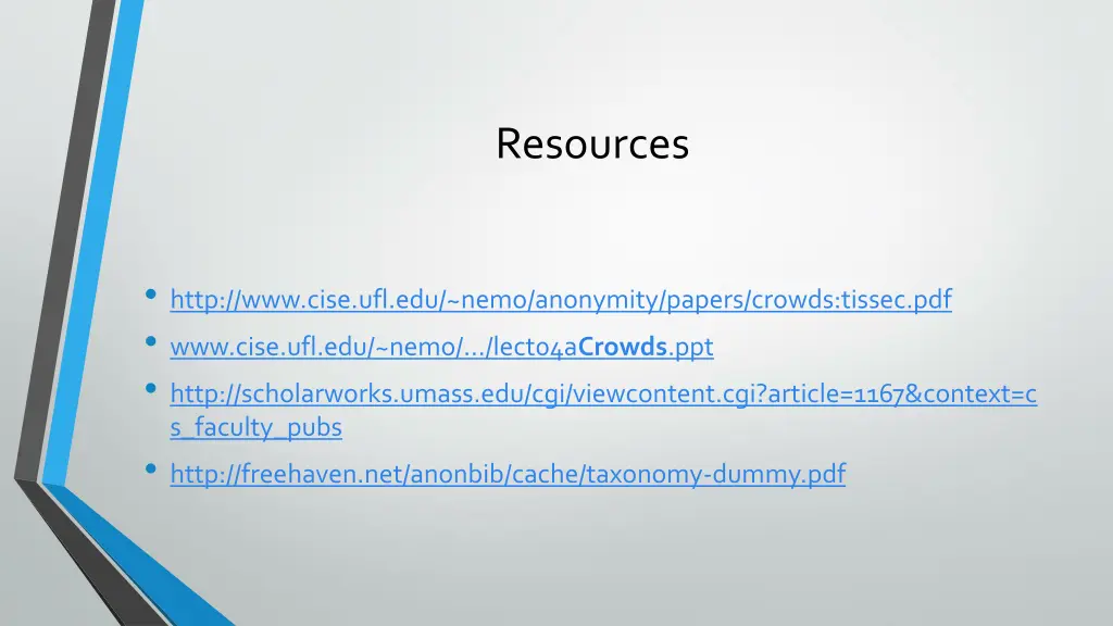 resources