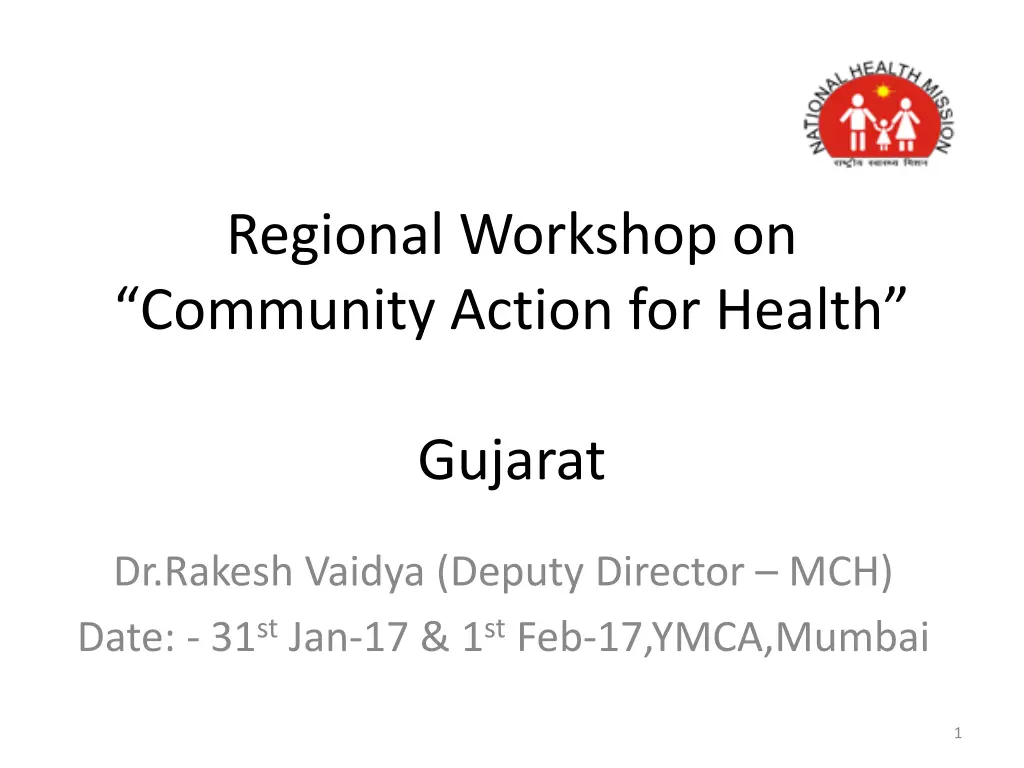 regional workshop on community action for health