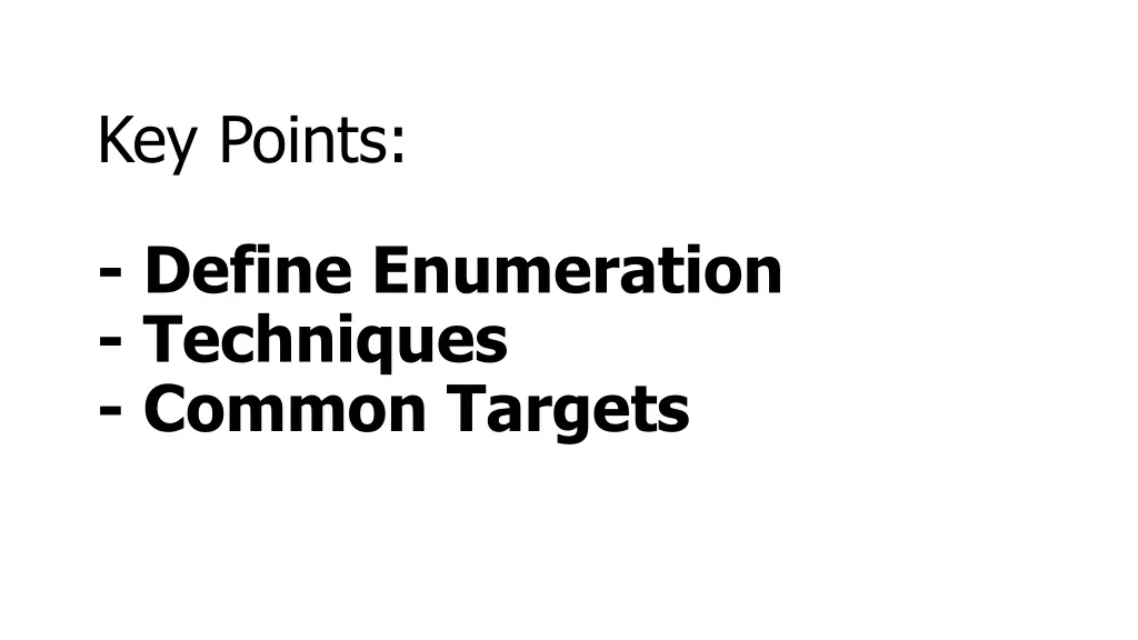 key points