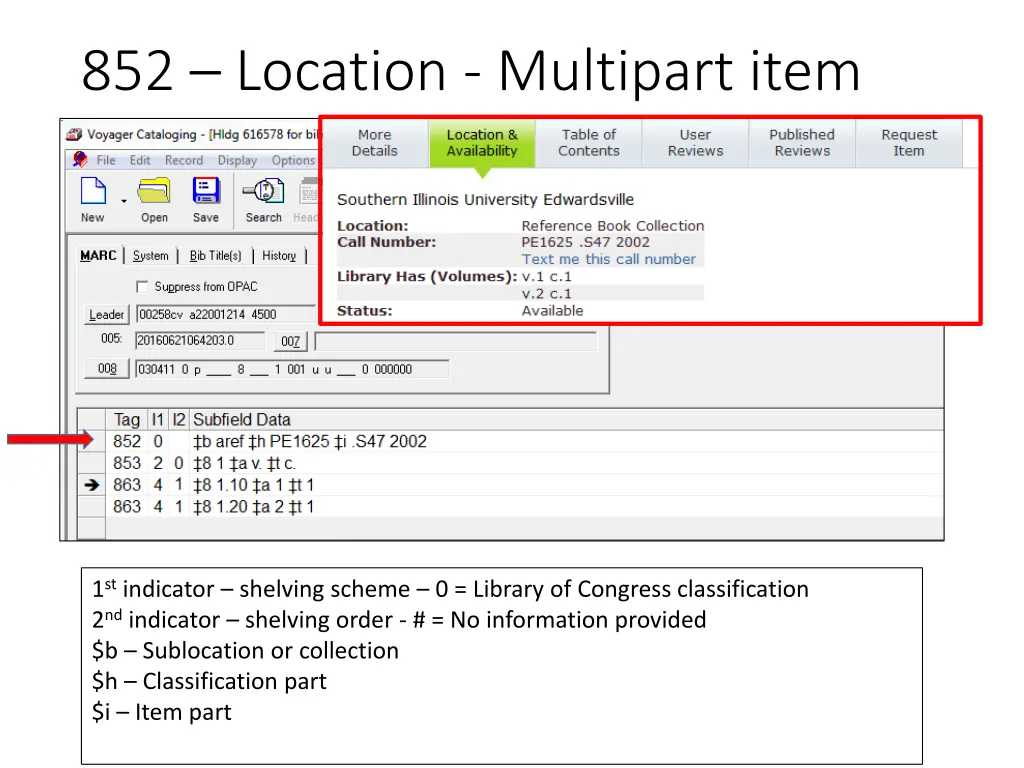852 location multipart item