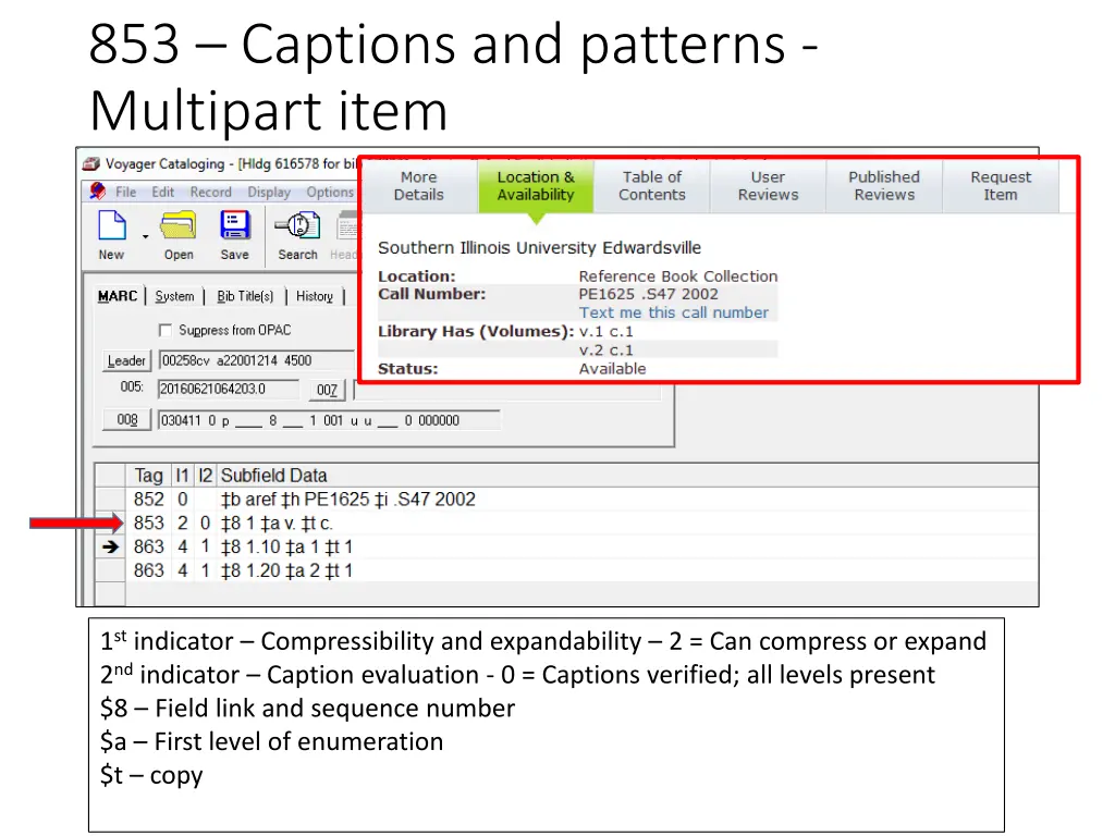 853 captions and patterns multipart item