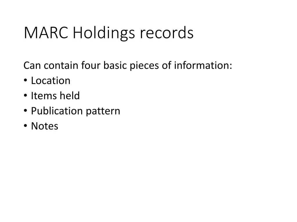 marc holdings records 1