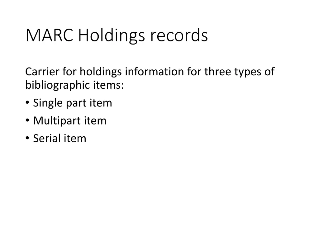 marc holdings records