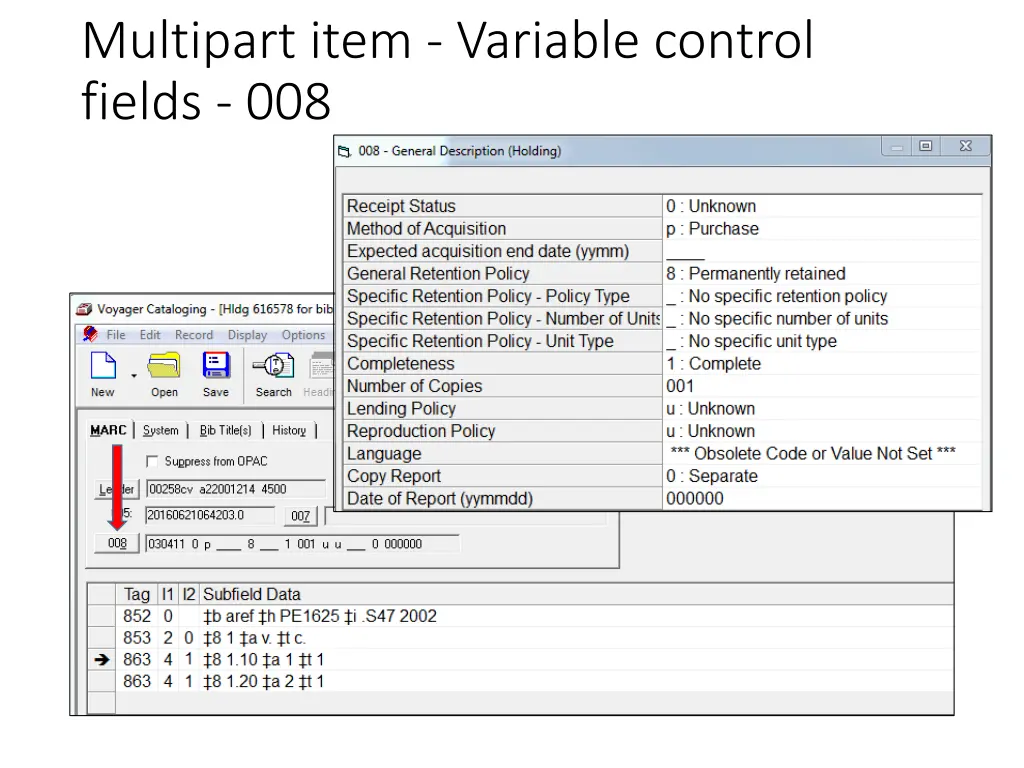 multipart item variable control fields 008