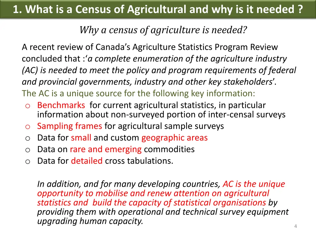 1 what is a census of agricultural 1
