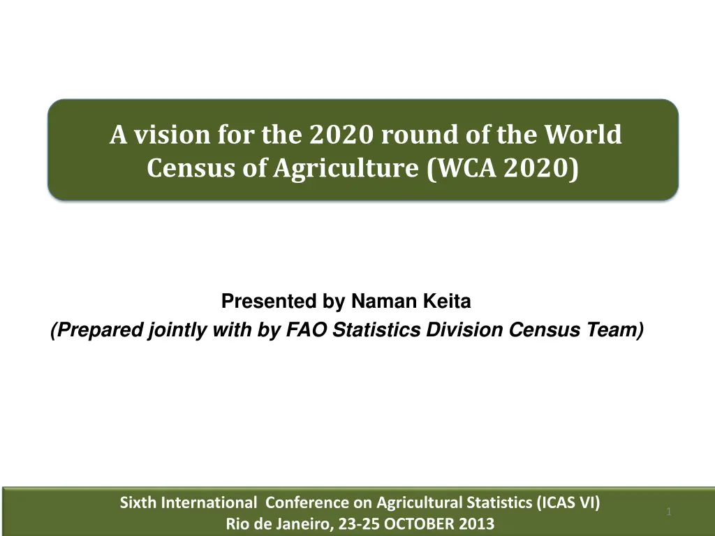 a vision for the 2020 round of the world census