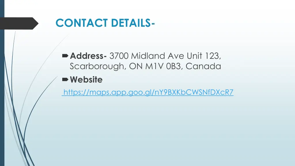 contact details
