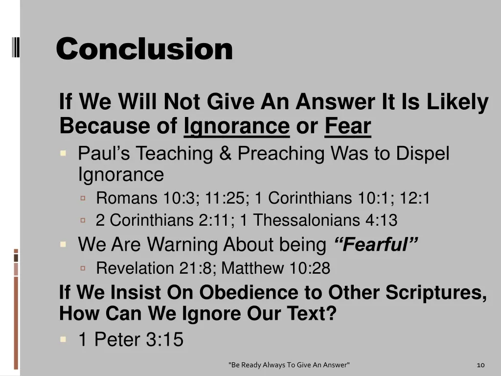 conclusion