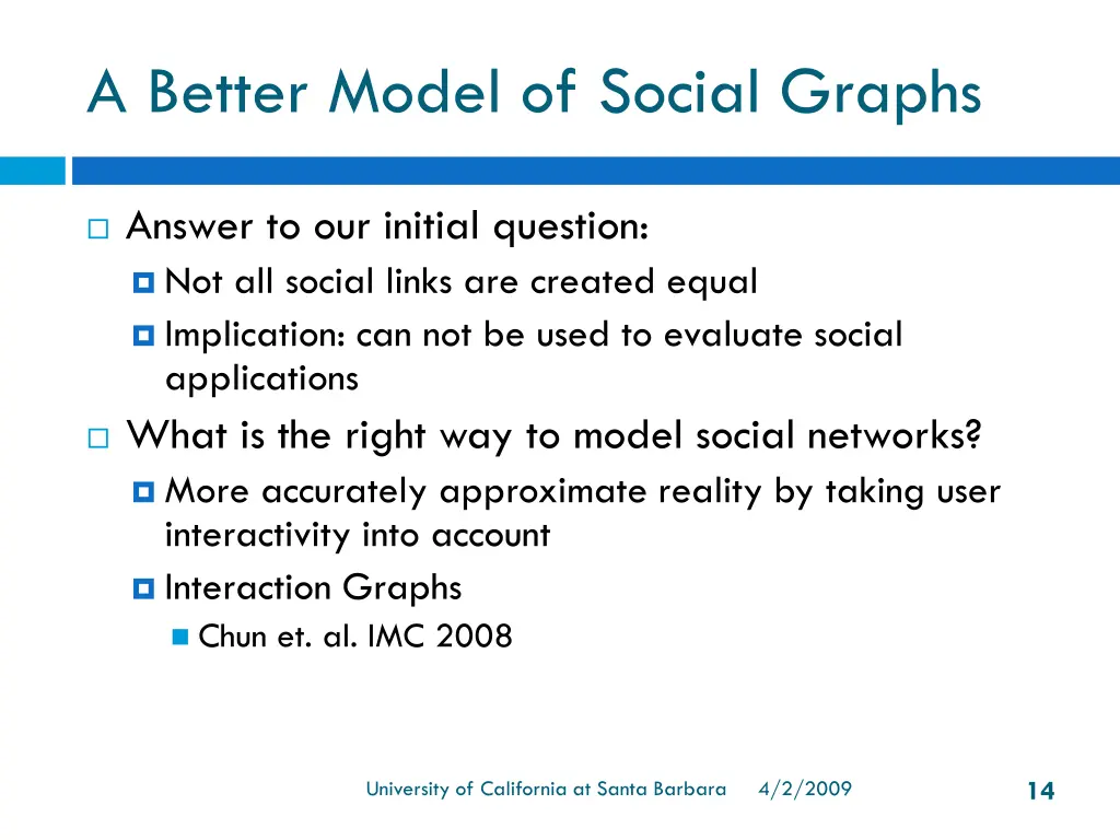 a better model of social graphs
