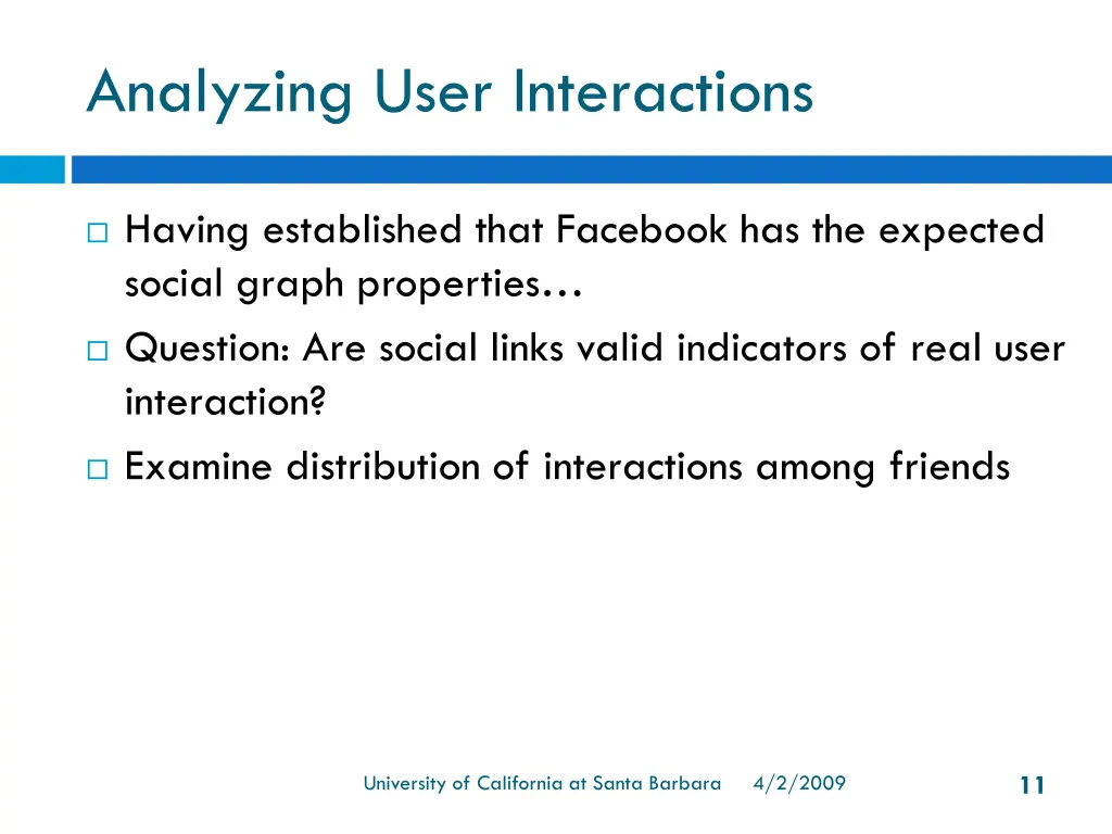 analyzing user interactions