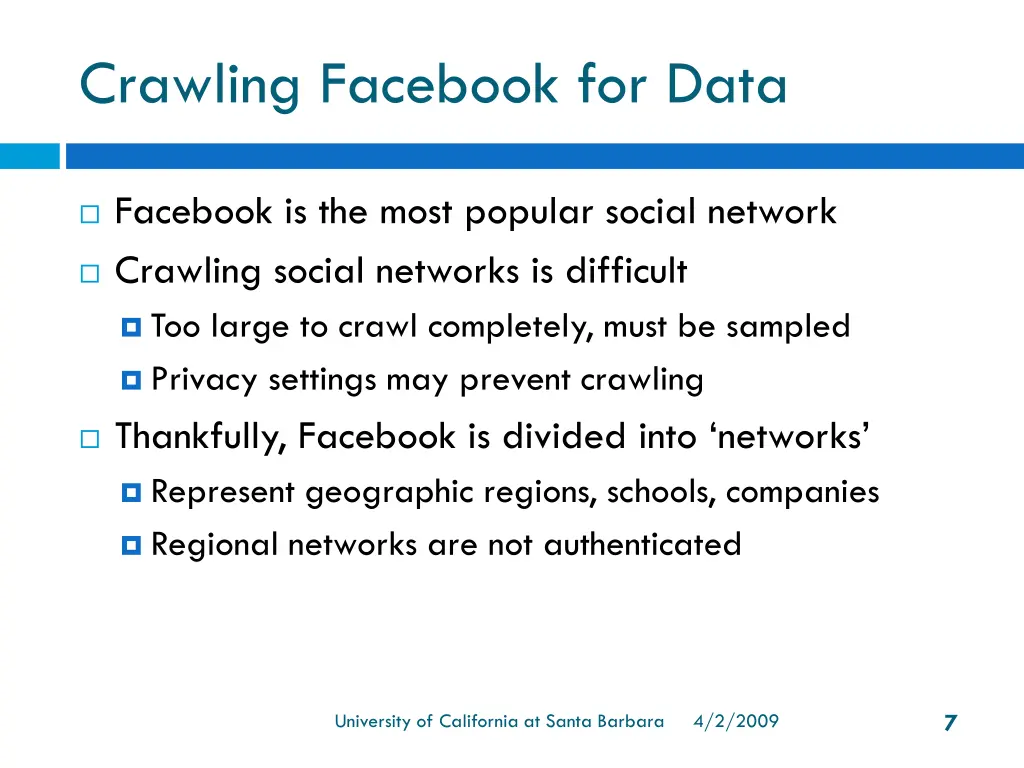 crawling facebook for data