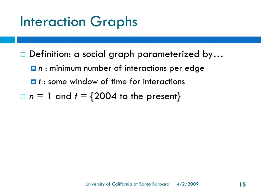 interaction graphs