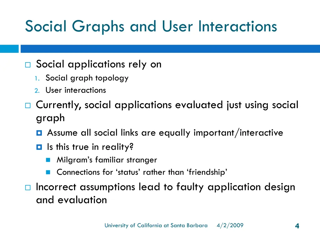 social graphs and user interactions