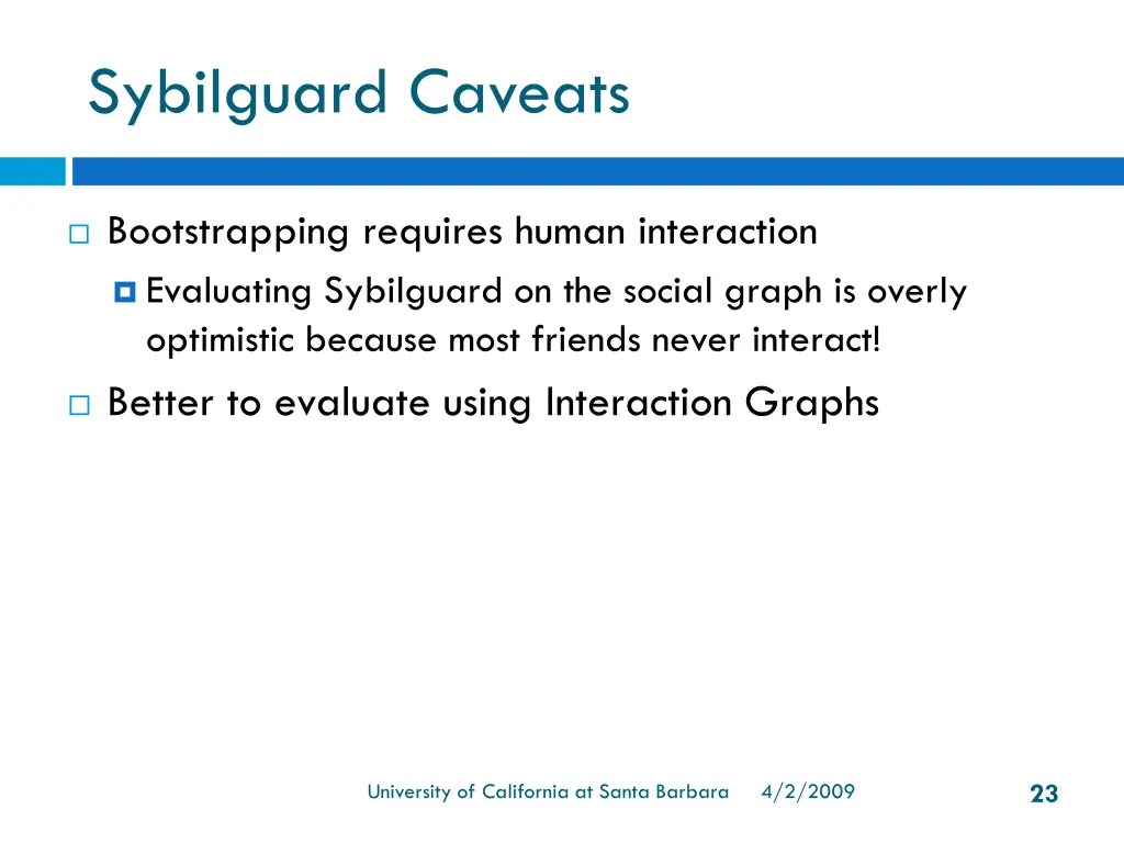 sybilguard caveats