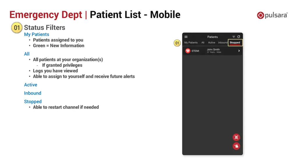 emergency dept patient list mobile 6