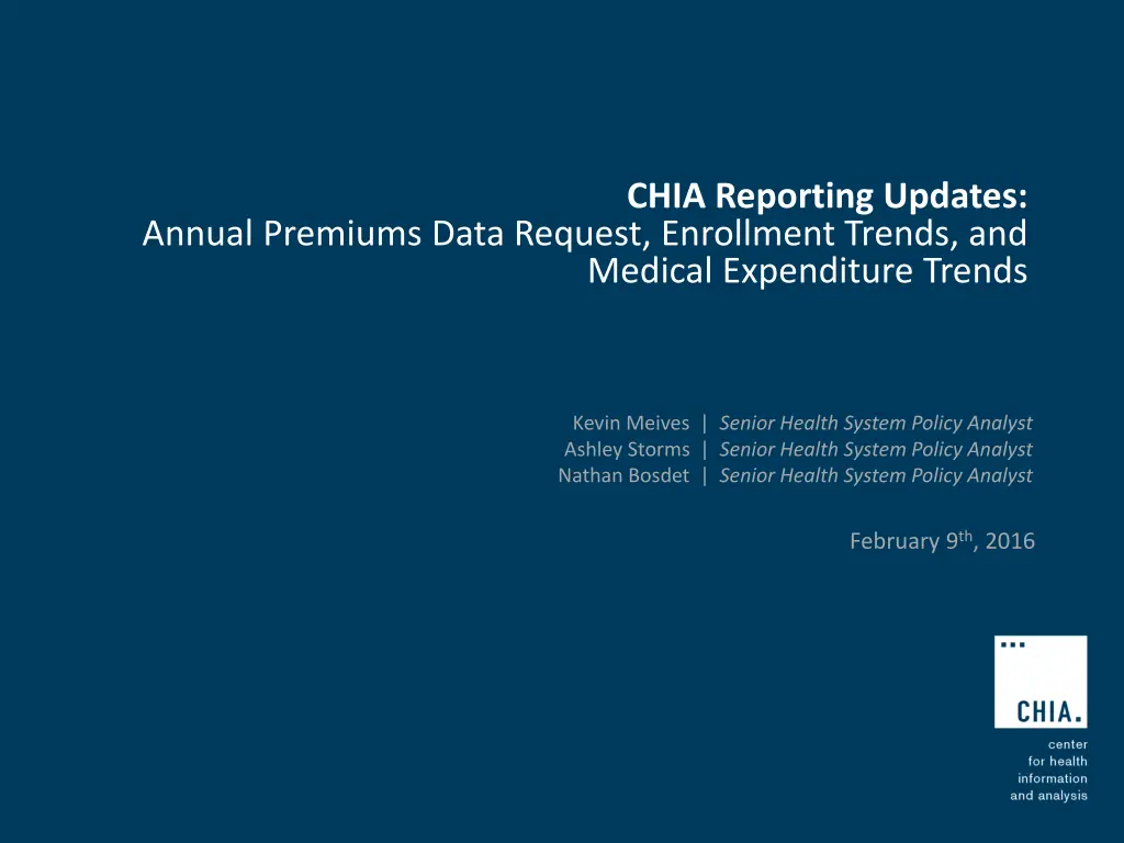 chia reporting updates