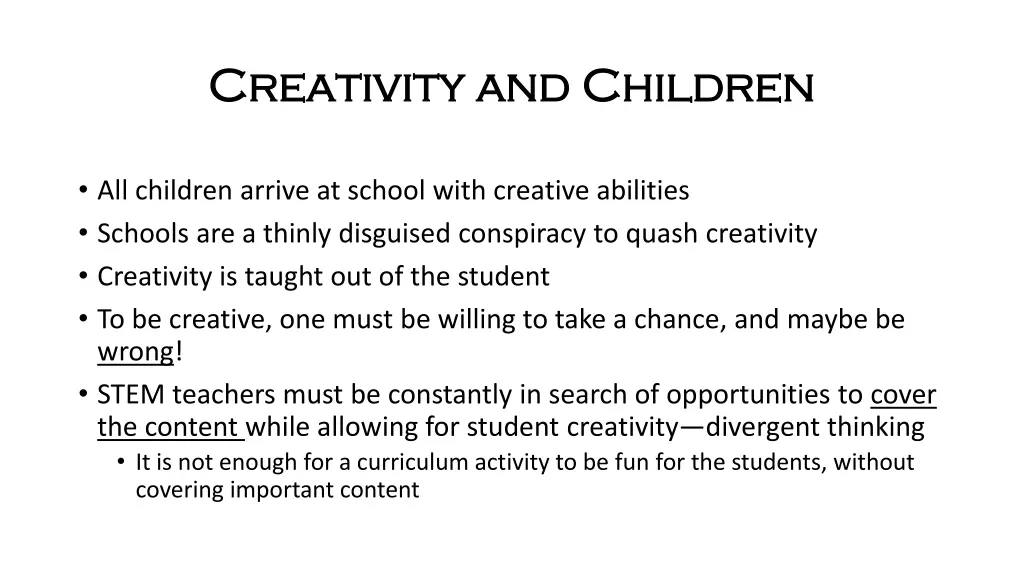 creativity and children creativity and children